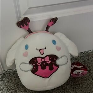 Squishmallows White and Pink Stuffed Animal